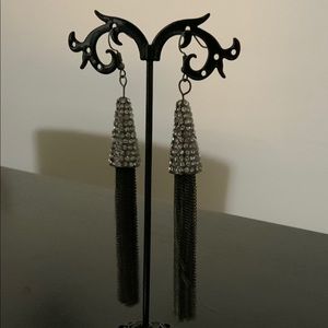 Silver dangle earrings